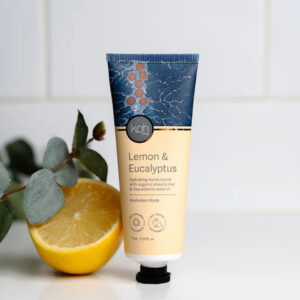 70703 Lemon & Eucalyptus Hand Cream tube with Ingredients