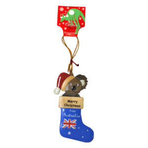 12104 Front of Koala in Stocking Christmas Ornament