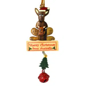 Kangaroo with Bell Christmas Ornament