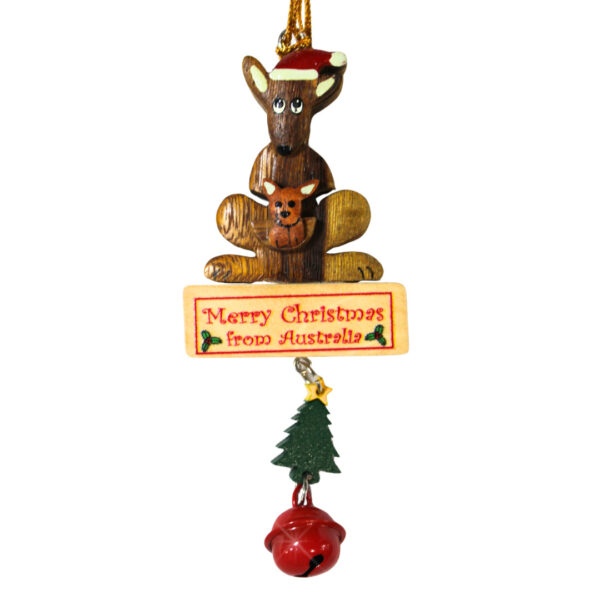 12107 Main Kangaroo with Bell Christmas Ornament