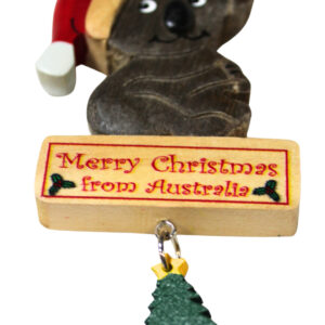 12108 Close Up of Koala with Bell Christmas Ornament