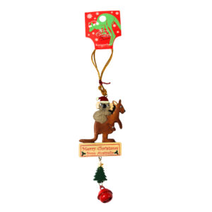 12109 Front of Koala and Kangaroo with Bell Christmas Ornament