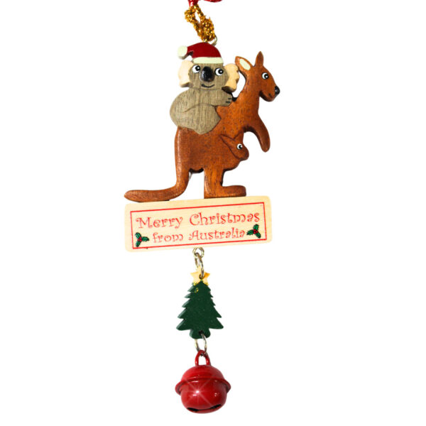12109 Main Koala and Kangaroo with Bell Christmas Ornament