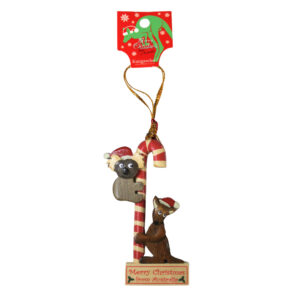 12121 Front of Koala & Roo Candycane Decoration