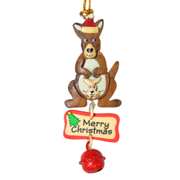12133 Main Kangaroo with Bell Christmas Ornament