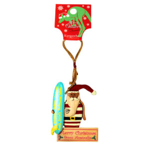 12151 Front of Surfing Santa Christmas Decoration