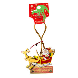 12152 Front of Santa and Roo Sled Christmas Ornament