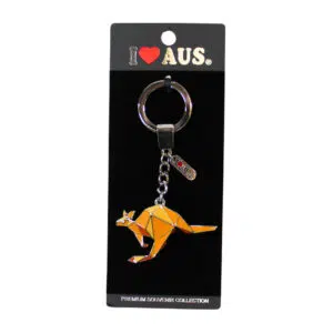 Silver Mosaic Kangaroo Keyring