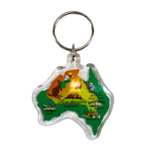 40008 Close Up of Australia Map Keyring