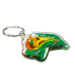40008 Side Close Up of Australia Map Keyring