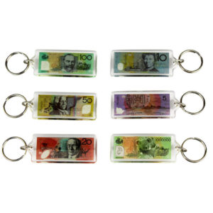 40017 All keyrings in Australian Money Keyring Pack