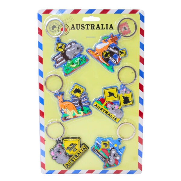 40030 Outback Roadsign Keyrings Pack In Packaging