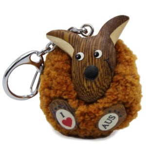 Kangaroo Pom Pom Keyring