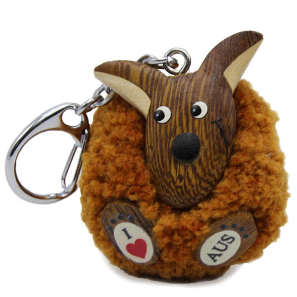 40035 Front of Kangaroo Pom Pom Keyring