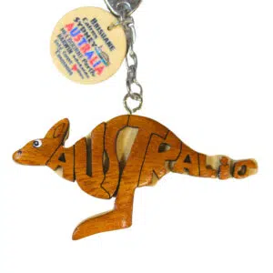 Wooden Australia Kangaroo Keyring