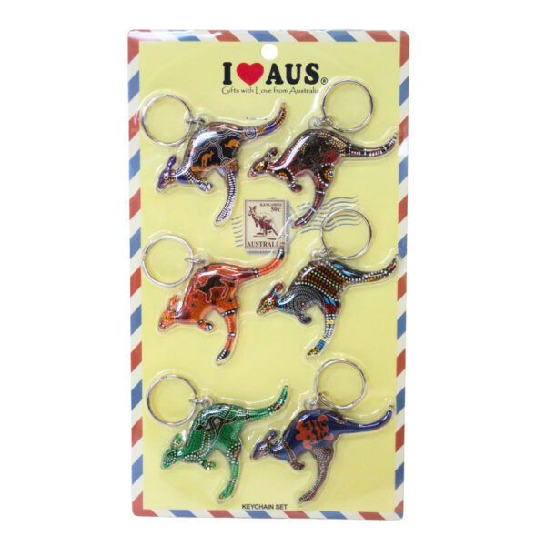 40201 Kangaroo Keyrings Pack In Packaging