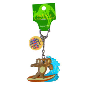40352 Front of Wooden Surfing Koala Keyring