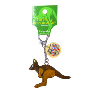40672 Front of Wooden Kangaroo Keyring