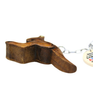 40672 Side Close Up Wooden Kangaroo Keyring