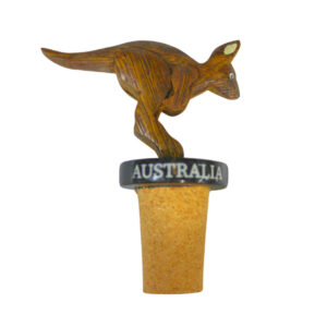 60569 Wooden Jumping Kangaroo Wine Cork Without Packaging