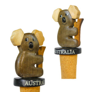 60570 Different Angles of Wooden Koala Wine Cork