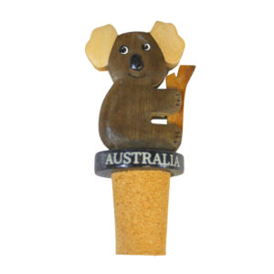 60570 Wooden Koala Wine Cork Without Packaging