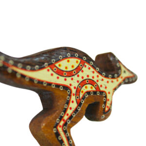 60572 Close Up of Wooden Dot Kangaroo Wine Cork