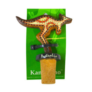 Wooden Dot Kangaroo Wine Cork