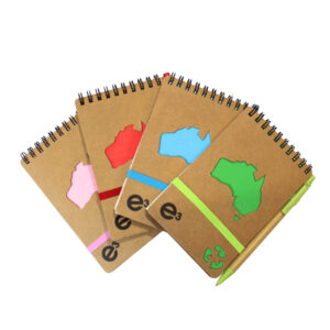 Australia Map Recycled Notebook and Pen