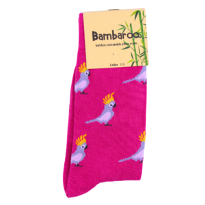 Pink Cockatoo Bamboo Socks