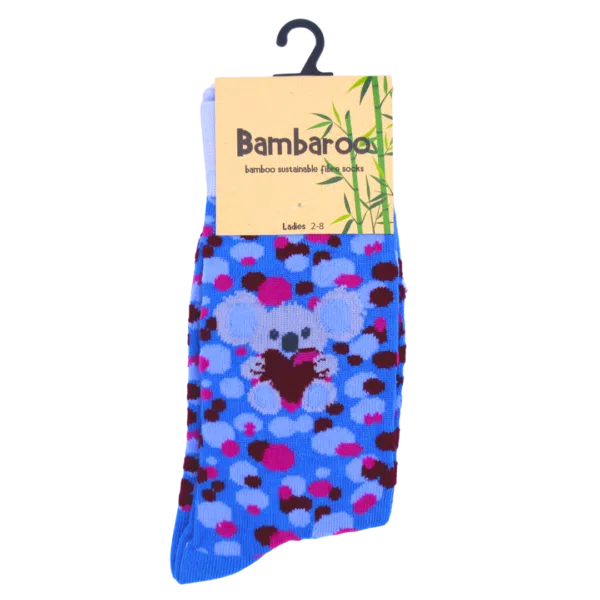 18511 Front of Koala Heart Bamboo Socks