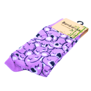 18512 Angle Sleeping Koalas Bamboo Socks lilac