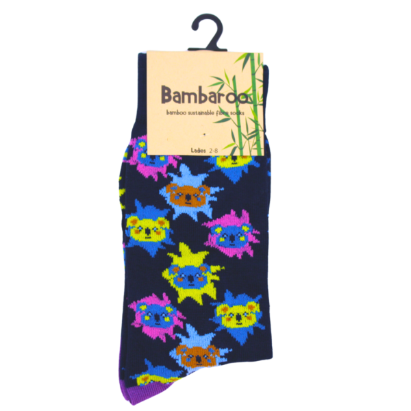 18513 Front of Colourful Koala Bamboo Socks