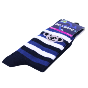 18544 Angle Stripe Koala Socks light dark blue