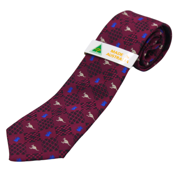 18557 Front of Burgundy Koala Roo Tie
