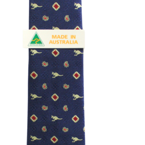 18558 Close Up of Men's Diamond Roo Tie navy