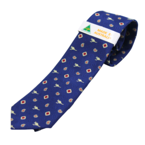 18558 Front of Men's Diamond Roo Tie navy