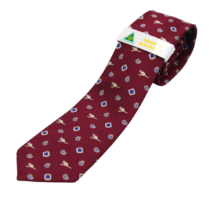 18559 Front of Men's Diamond Roo Tie burgundy