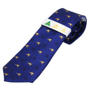 18579 Front of Men's Repeating Roo Tie navy
