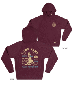 Maroon LuckyRoo Men's Hoodie
