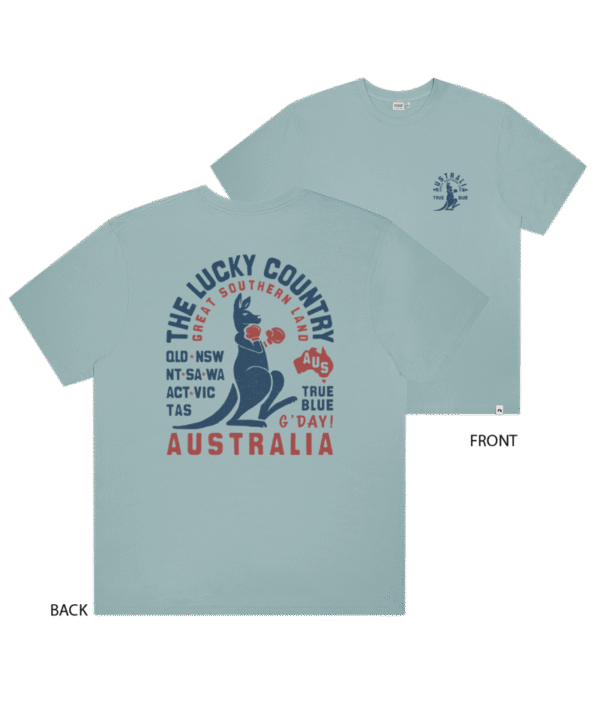 45597 Light Blue Luckyroo Men's T Shirt