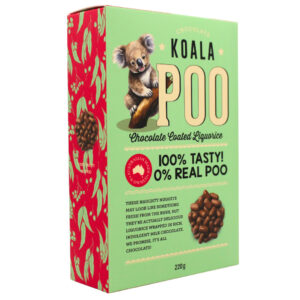 61081 Angle Koala Poo Chocolate Liquorish 220g
