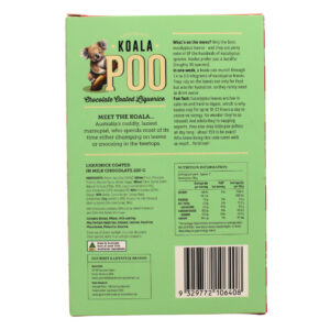 61081 Back of Koala Poo Chocolate Liquorish 220g