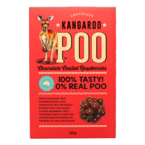 Kangaroo Poo Chocolate Raspberries 220g