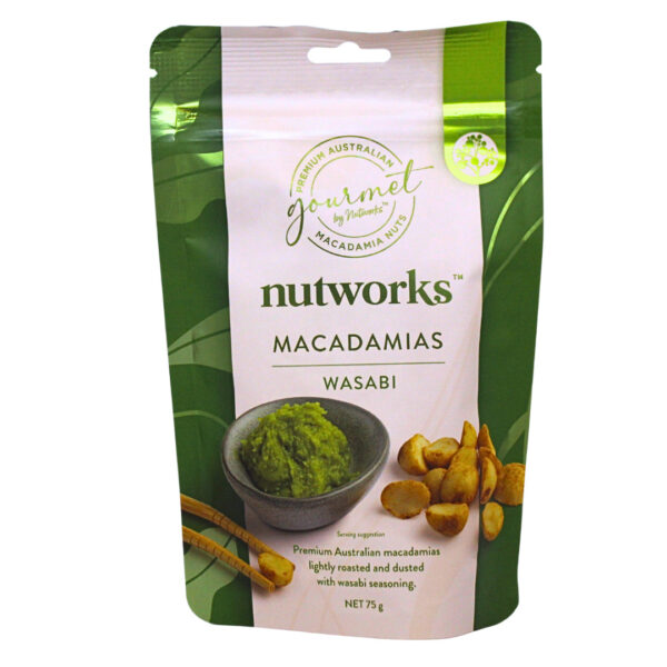 61264 Front of Wasabi Macadamia Nuts 75g
