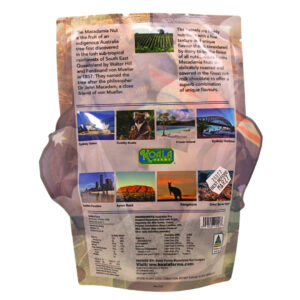 61681 Back of Australian Chocolate Macadamia Pouch 100g