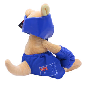 10018 Back of Blue Boxing Kangaroo Plush Toy