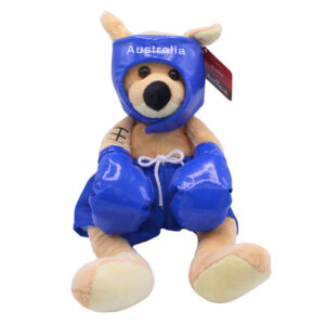 Blue Boxing Kangaroo Plush Toy