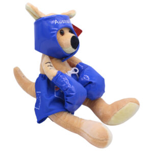 10018 Side of Blue Boxing Kangaroo Plush Toy