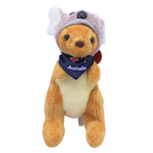 10056 Front of Kangaroo In Koala Hat Plush Toy